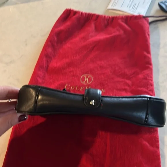 Cole Haan black leather studded wristlet perfect condition - Picture 3 of 7